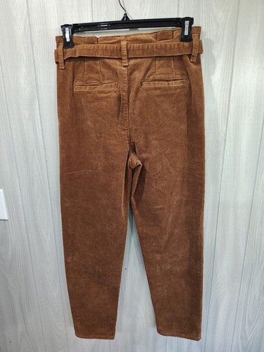 SO Pants Womens High Rise Mom Jeans Stretch Corduroy Belted Brown NWT Size 7/28W - Picture 6 of 12
