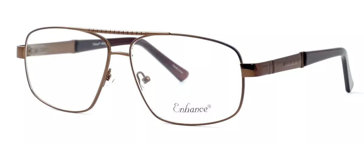 Enhance Optical Authentic Designer Reading Glasses 3920 59 mm Matte Coffee Brown
