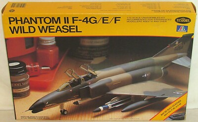 Testors #684 Phantom II F-4G/E/F Wild Weasel 1:72 Scale Open Box - NOS (PV)