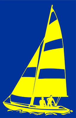 Autoaufkleber segeln Segelboot 032  Aufkleber, Sticker Segelschiff Katamaran