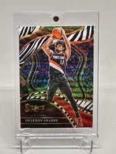 Shaedon Sharpe 2023 Panini Select Prizm Zebra Courtside Trailblazers #215