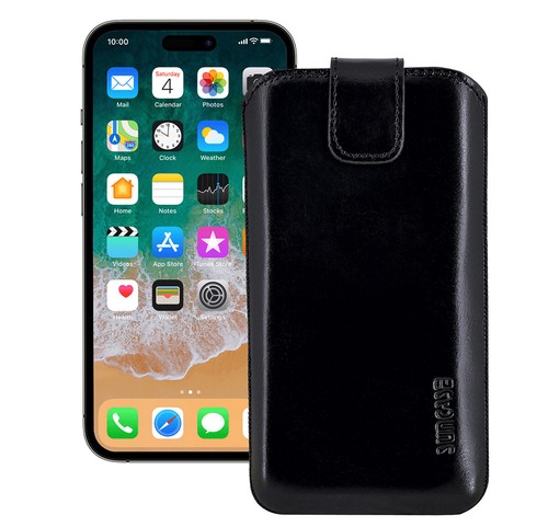 Guess Custodia IPhone 14 PRO 6,1" Rigida Nera In Pelle Ecologica Con Logo Metallo – Collezione 4G