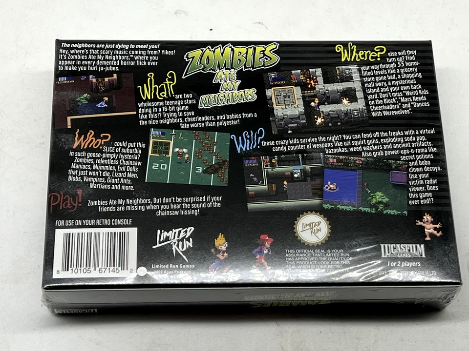 Zombies Ate My Neighbors Super Nintendo SNES Limited RUN 22 Halloween Exclusive - Image 4 of 4
