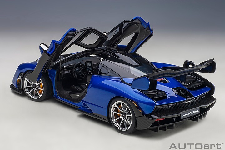 1/18 McLaren Senna Trophy Kyanos Blue Composite Model Car By