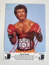 RENE WELLER (†2023)  Boxen  signiert signed  Autogrammkarte 10x15 Autogramm