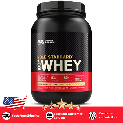Optimum Nutrition Gold Standard 100% Whey Protein Powder - French Vanilla Creme 