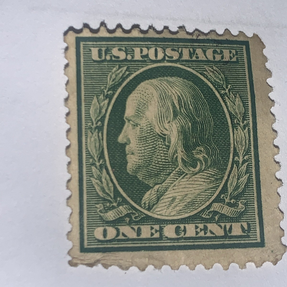 1909 Rare US Green Ben Franklin Not Cancelled 1c One Cent