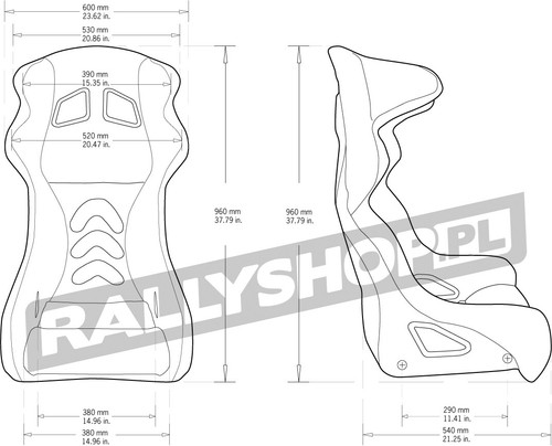 BIMARCO bucket Seat Phantom FIA HOMOLOGATION Rally Racing velur black - Bild 5 von 5