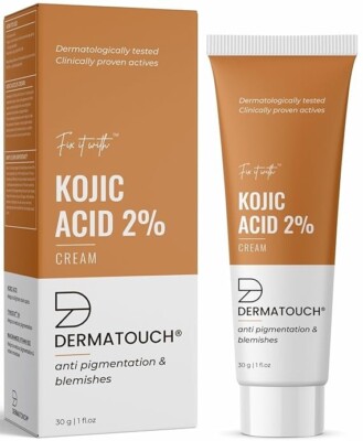 DERMATOUCH Kojic Acid 2% Cream For Pigmentation, Blemishes 30gm - Free Shipping
