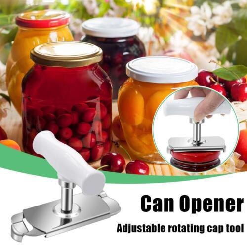 Steel Can Opener Kitchen Jar Lid Easy Bottle Adjustable Tool N6J9