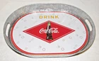 Vintage Coca-Cola Serving Tray with Handles "Drink Coca Cola" Galvanized Tin
