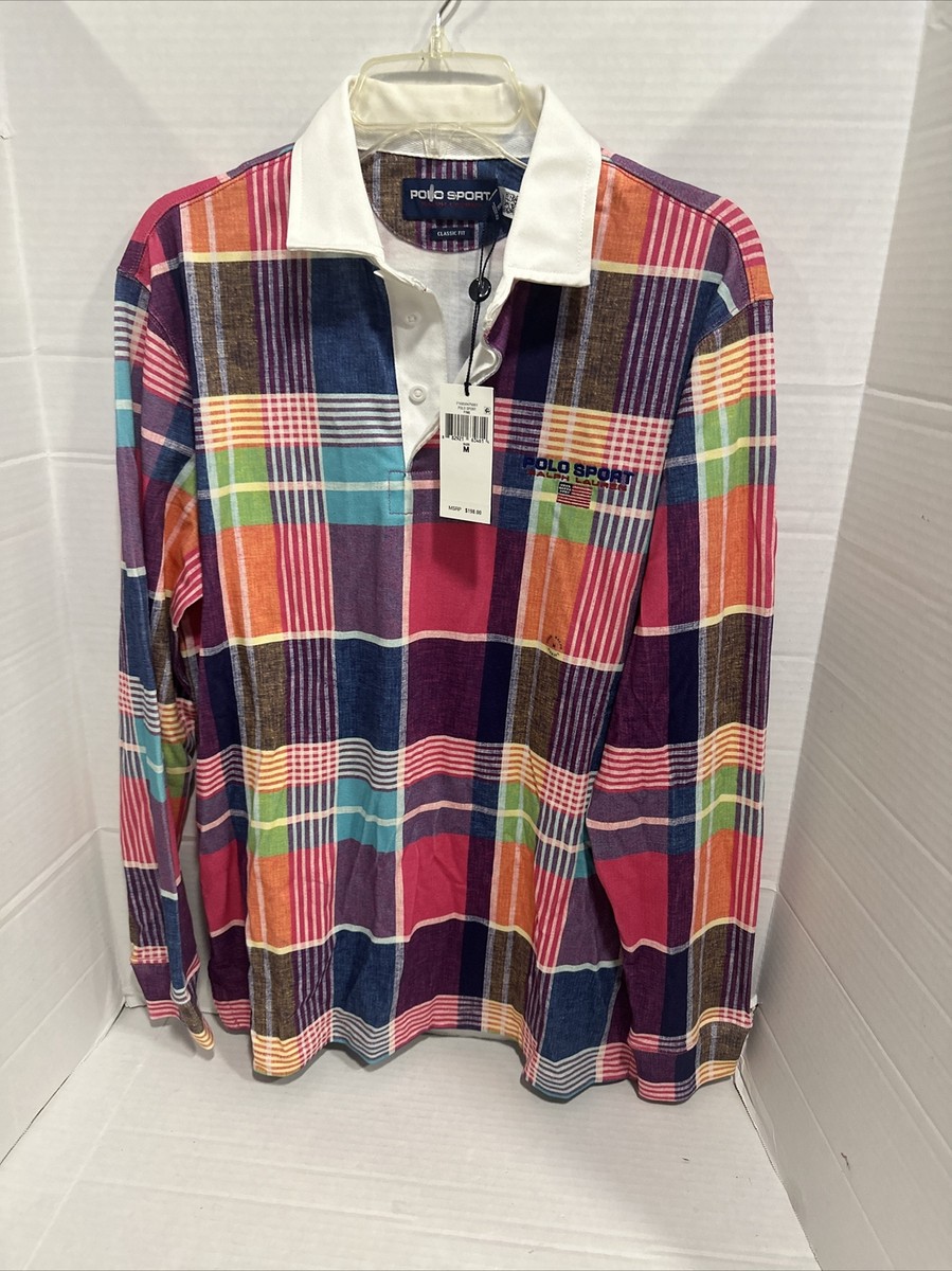 POLO RALPH LAUREN - ルイ Polo Ralph Lauren Long Sleeve Polo Shirt in Multicolor | SVD USA