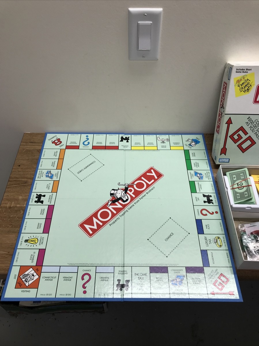 MONOPOLY 1999 Board Game With Original Money Bag Winning Token