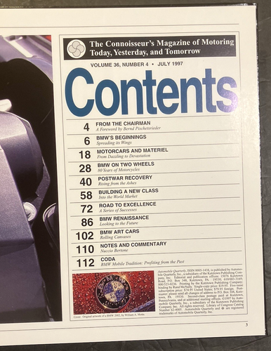 Automobile Quarterly Vol 36 No. 1 2 3 4 Complete Set Classic Cars HC Books - Picture 5 of 8