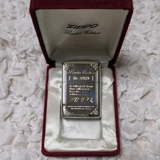 Zippo Limited Edition Silver 10 Micron Collectible Numbered Used