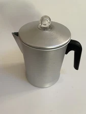 Heavy Duty Stove Top Percolator Coffee Pot Maker Aluminum Steel 8 Cups