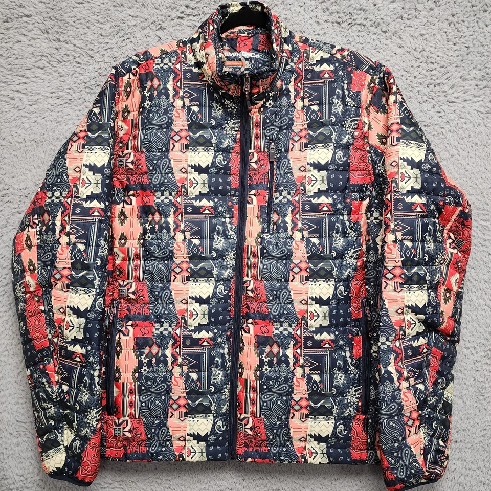 Hawke & Co Pro Performance Bandana Print Puffer Jacket Mens Large Full Zip - Image 4 of 4
