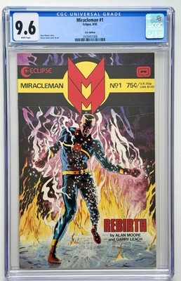 MIRACLEMAN 1   CGC 9.6 *  SCARCE UK EDITION VARIANT * 1ST APP 1985*  HTF   