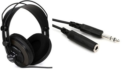 Samson SR850 Semi-open Studio Headphones + Hosa HPE-310 Value Bundle
