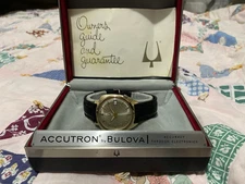 Vintage Serviced 1967 Bulova Accutron Men's Tuning Fork Watch 218 14k GF MCM