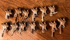 Lot of 13 Vintage Marx Western Rubber Saddles - Soft and Flexible-  Nice!