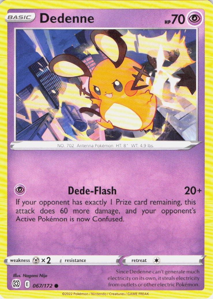 Dedenne Brilliant Stars 067/172 Normal Pokemon TCG NM