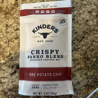 Kinders BBQ Potato Chip Crispy Panko Blend Seasoned Coating Mix 5 oz Kinder's