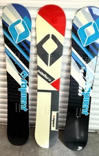 Set of 3 Sapient Snowboards 155cm – Unused – All-Mountain Freestyle Lot