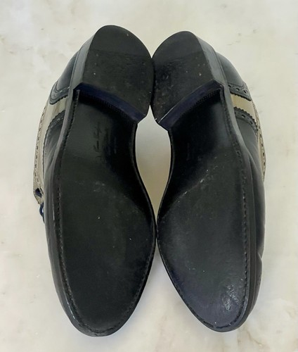 Mocasines Oxford Robert Clergerie de cuero negro/dorado con punta de ala 38,5 = 7,5 Free People - Imagen 12 de 20