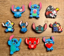 10pc Large Cartoon Stitch Shoe Charms for Crocs or Shoe Laces
