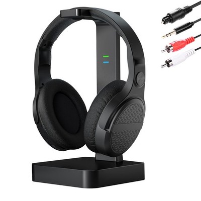 Wireless Headphones for TV Watching with Digital Optical RCA 2.4 GHz RF Trans...