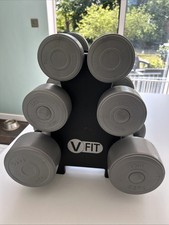 3 X Pairs Of Dumbbells Weights And Small Rack 4.5kg 2.3kg 1.1kg Buyer Collects