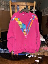 VINTAGE GW Division Of Graff Womens Light Jacket PINK Large 80 s Design