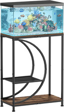 10 Gallon Fish Tank Stand with 3-Tier Storage, Heavy Duty Design