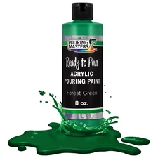 Pouring Masters Forest Green 8-Ounce Bottle of Water-Based Acrylic Pouring Paint