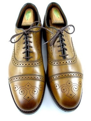 Allen Edmonds ''Strand'' Cap-Toe Oxfords 11.5 D Walnut  Comb Tap Sole USA (710N)