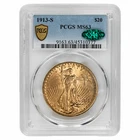 1913S St. Gaudens Gold Double Eagle $20 PCGS MS 63 CAC