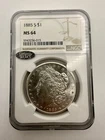 1885-s Morgan Silver Dollar- MS 64 NGC Graded Littleton Select