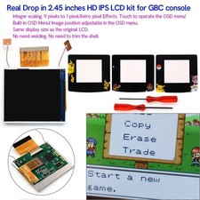 2.45 Inches Original Size Drop in IPS LCD Kit Shell With Lens For Game Boy Color