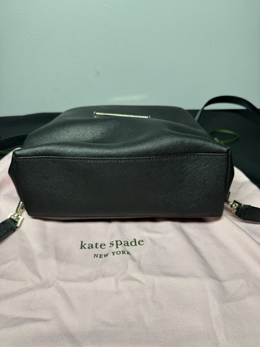 Sac à dos convertible Kate Spade rose Cadillac Maddie noir cuir Saffiano - Photo 12/19