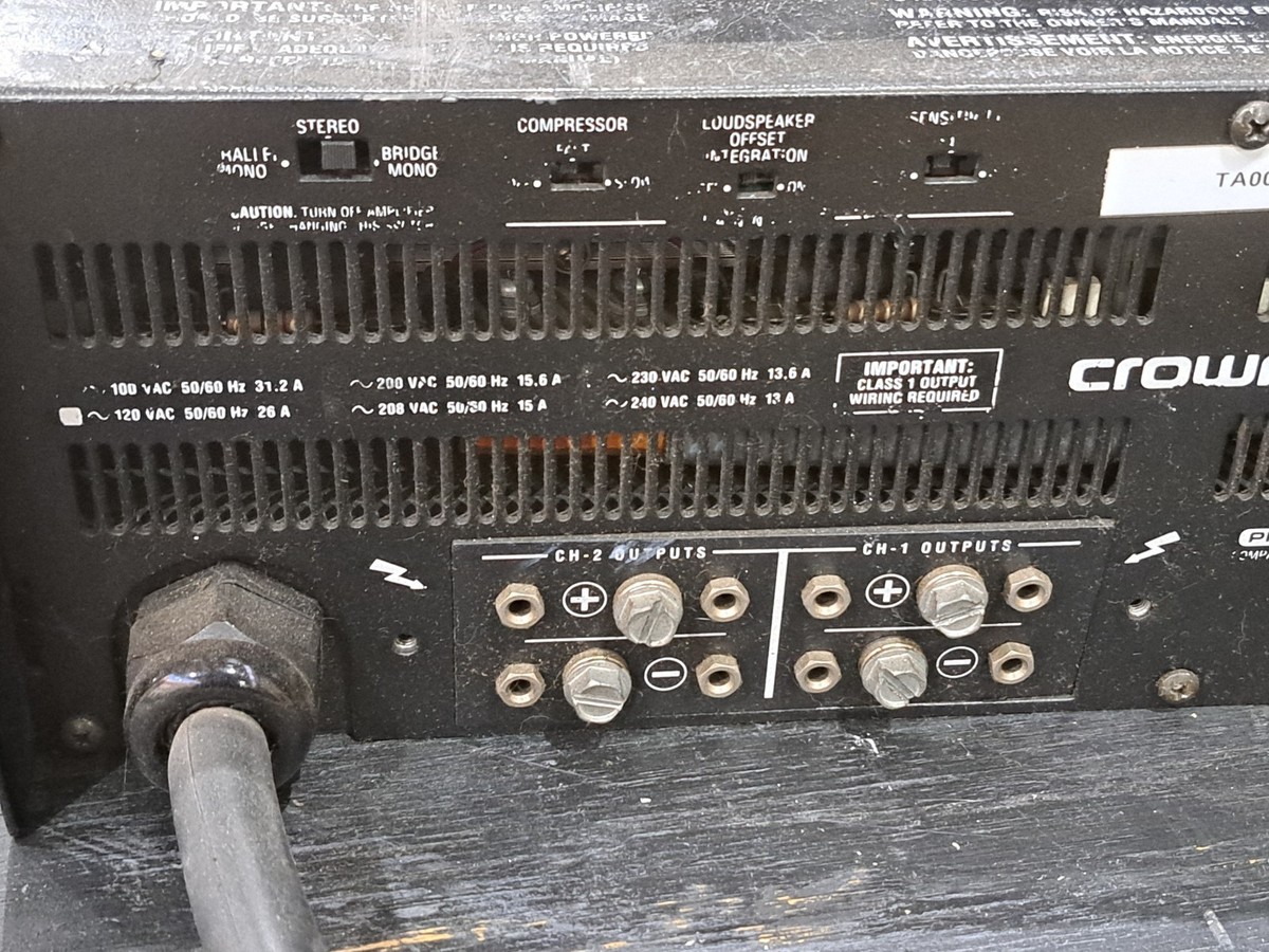 Crown Macro-Tech 5000vz MA-5000VZ Macrotech 5000W | eBay