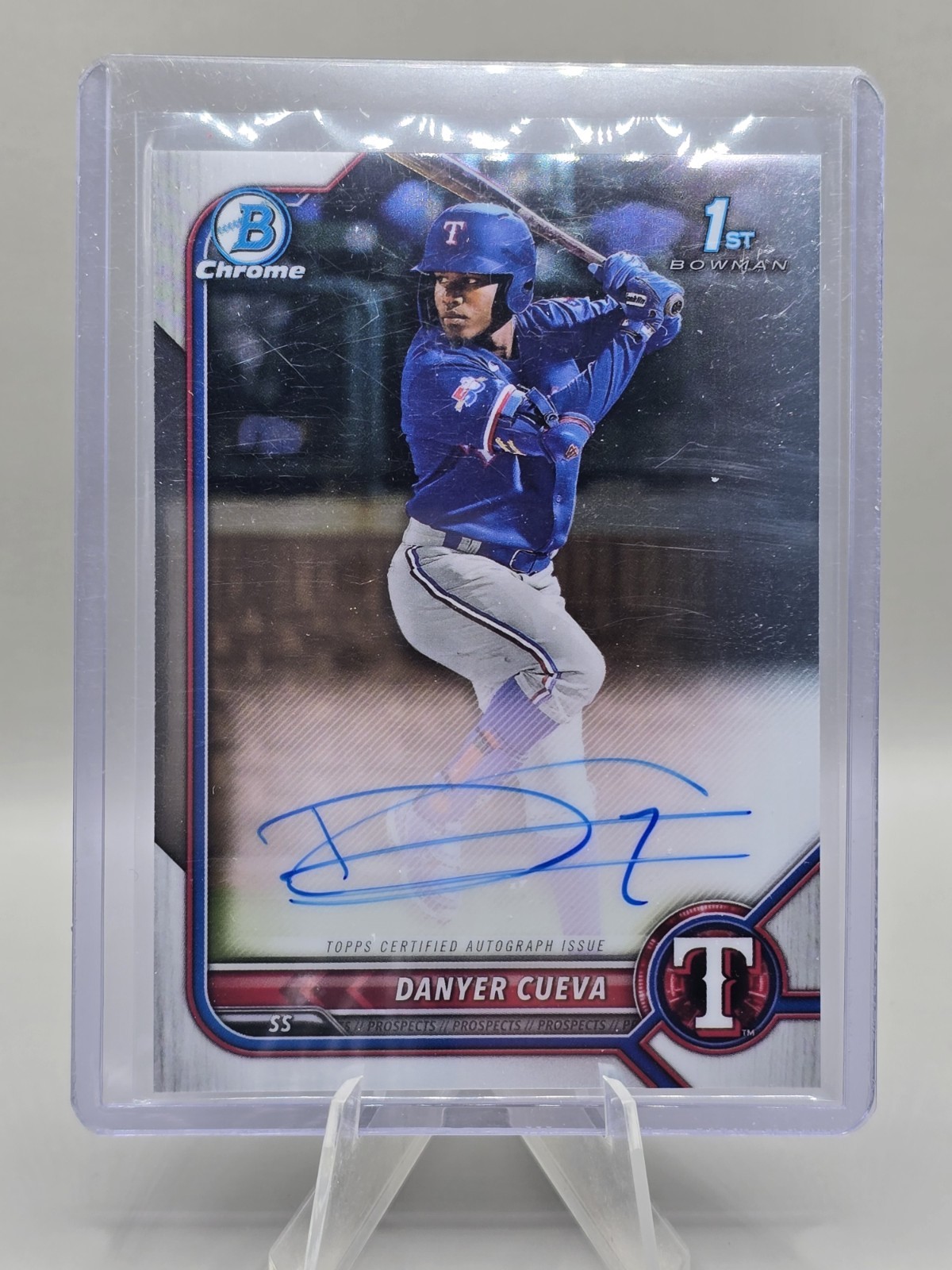 DANYER CUEVA RC 1st 2022 Bowman Chrome Auto #CPA-DCA RANGERS