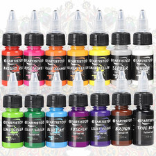 Tattoo Ink Set Professional 14 Colors 1/2OZ 15Ml Vegan-Friendly Pigment Tatto