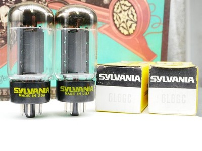 matched pair 6L6GC = 7581 = 6L6 Sylvania Röhre HiFi tube Valvola NOS NEW Rare