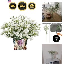 Artificial Baby's Breath Flowers 6pcs 21 Inches White No Shedding for Wedding...