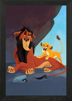 König der Löwen Simba Narbe gerahmtes Wandbild Poster Leinwanddruck Bild