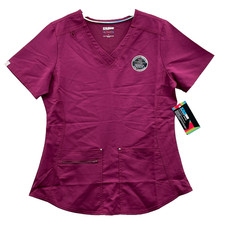 ScrubStar Scrub Top Women's Medium V-Neck Medical Professional Uniform Workwear
