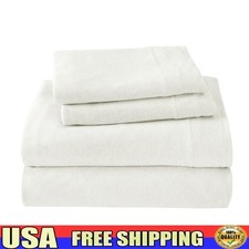 Cozy Jersey Knit Sheet Set 3 Piece Fitted Flat Pillowcase Breathable Durable New