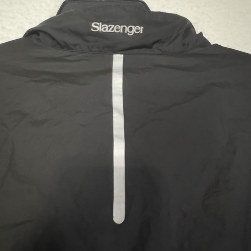 Slazenger Men's 1/2 Zip Pullover Jacket Vented Lightweight Black Size Large - Picture 7 of 13