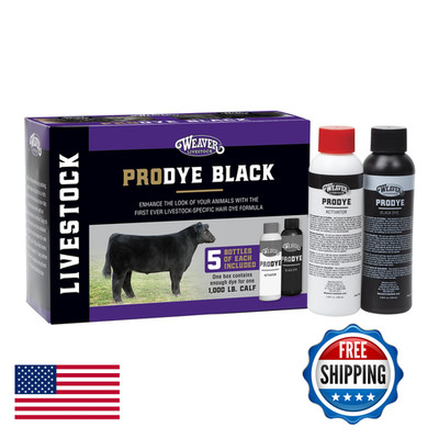 Weaver Livestock Prodye Deep Black Hair Dye For Show Cattle Sheep Uniform